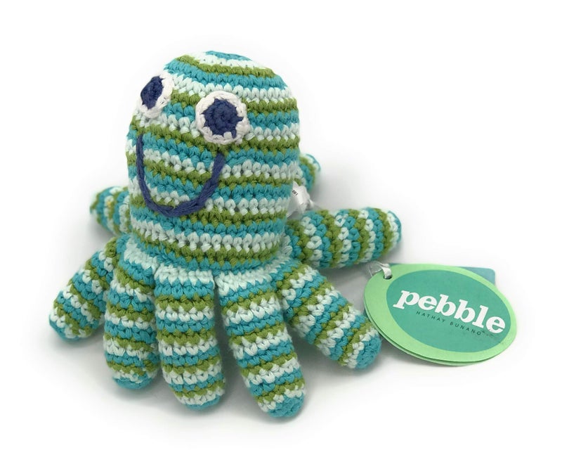 PEBBLE Green Octopus Rattle, 1 EA - Image 2